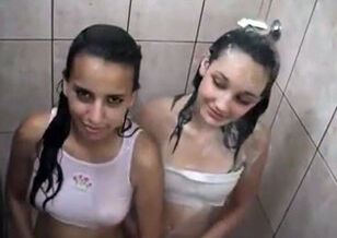 Teens showering video